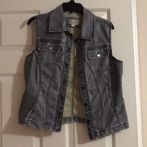 Silver jean vest